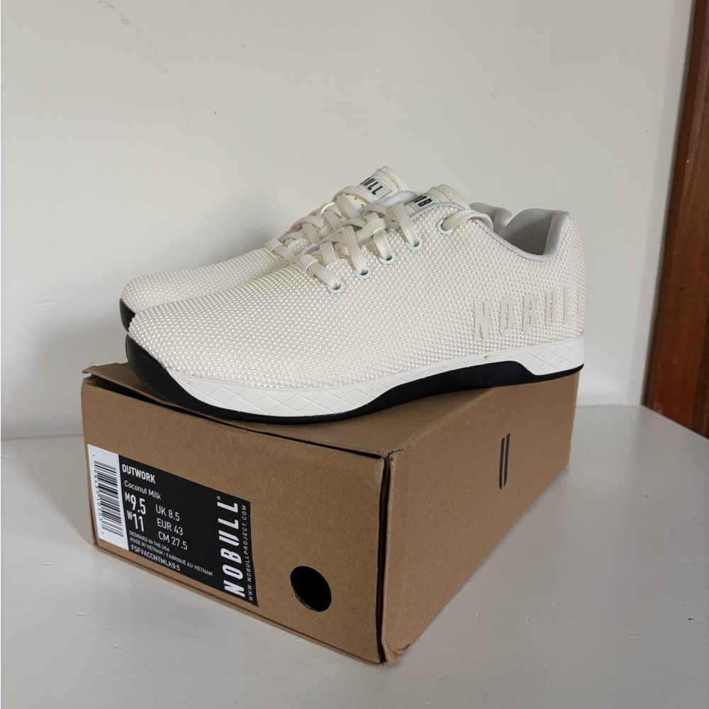 NOBULL Men’s Cream & Black Outwork Trainer Sneakers
